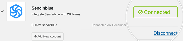 how to connect sendinblue with wpforms