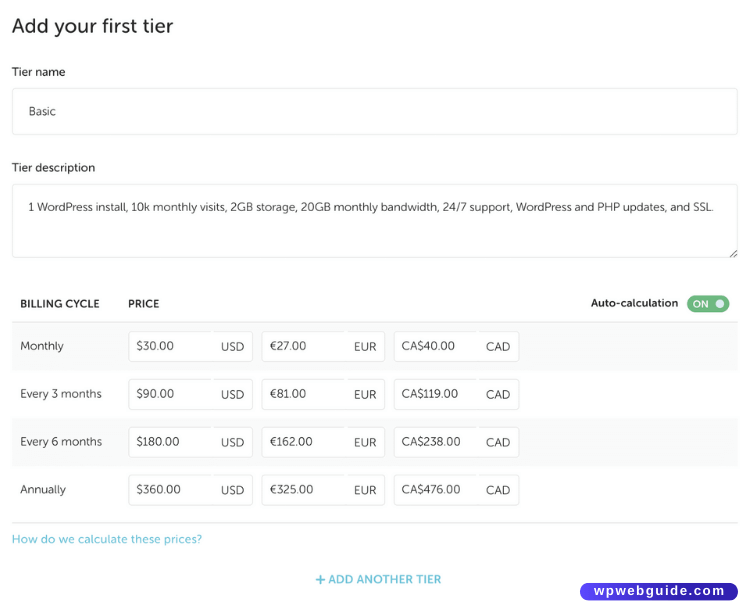 growth suite the services add your first tier