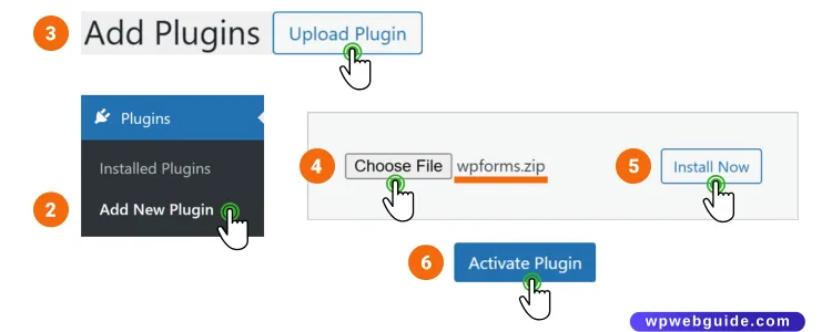 how to install the wpforms plugin